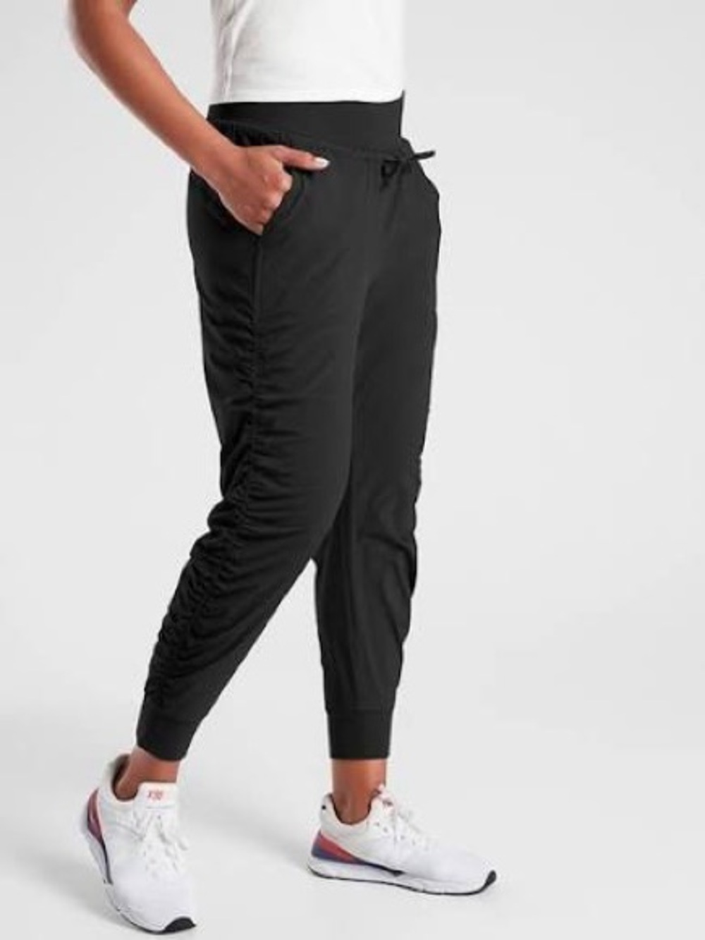Like new Athleta attitude lined pants- size 8 army green